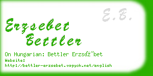 erzsebet bettler business card